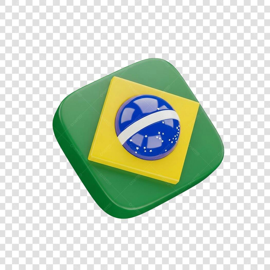 Ícone Bandeira Brasil PNG com fundo transparente