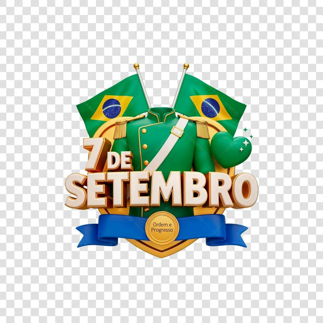 Banner 7 de Setembro PNG com fundo transparente