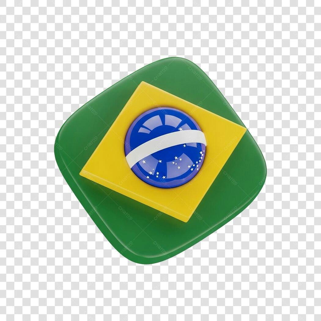 Ícone Bandeira Brasil PNG com fundo transparente