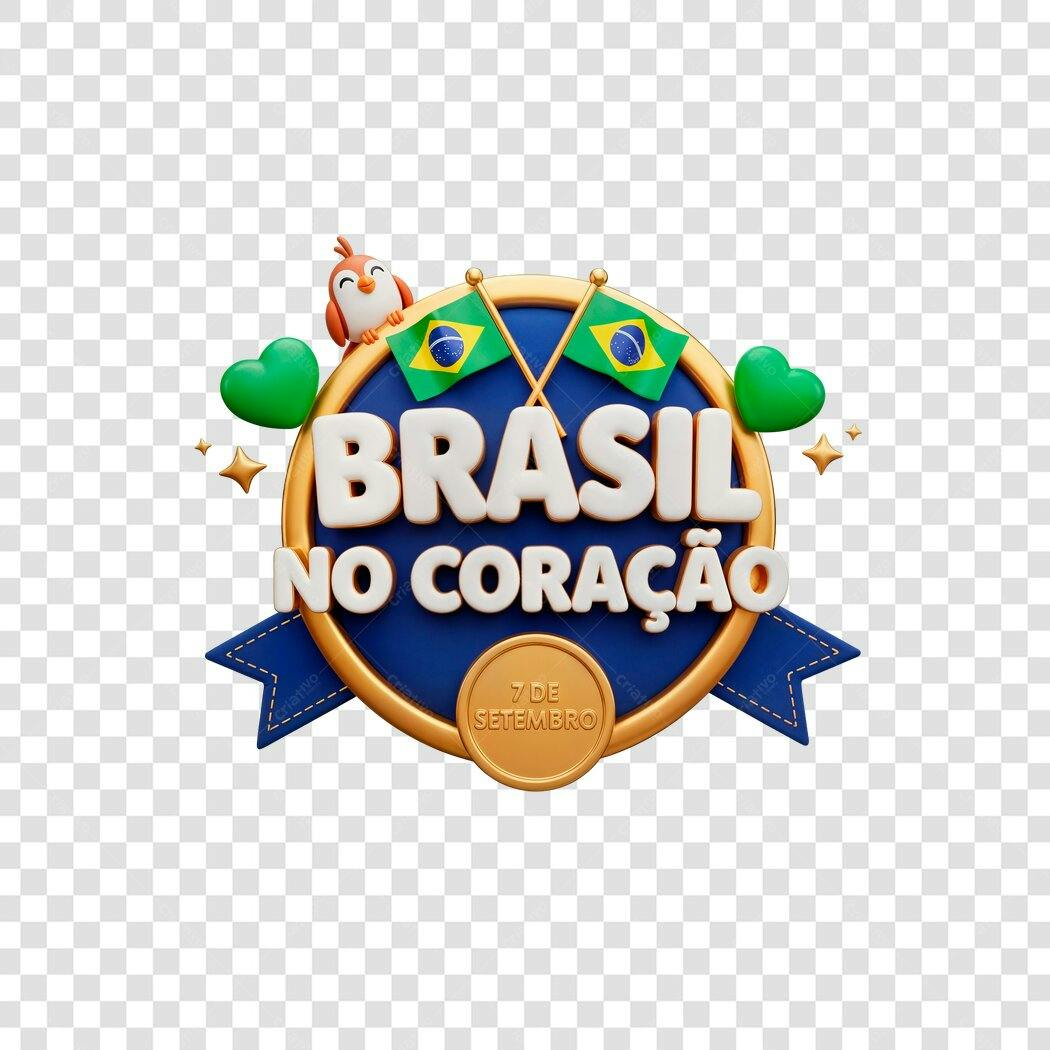 Banner 7 de Setembro Brasil PNG com fundo transparente