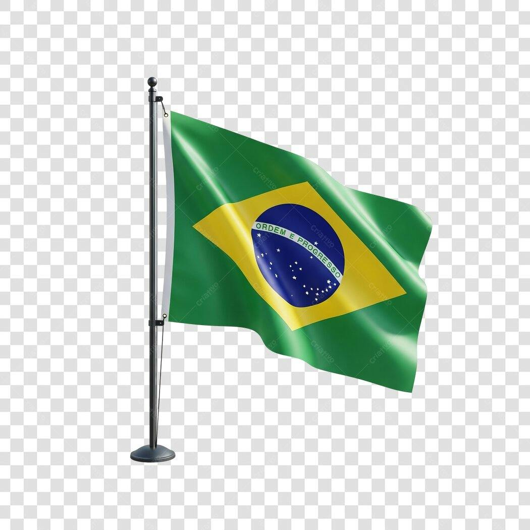 Banner Bandeira Brasil PNG com fundo transparente