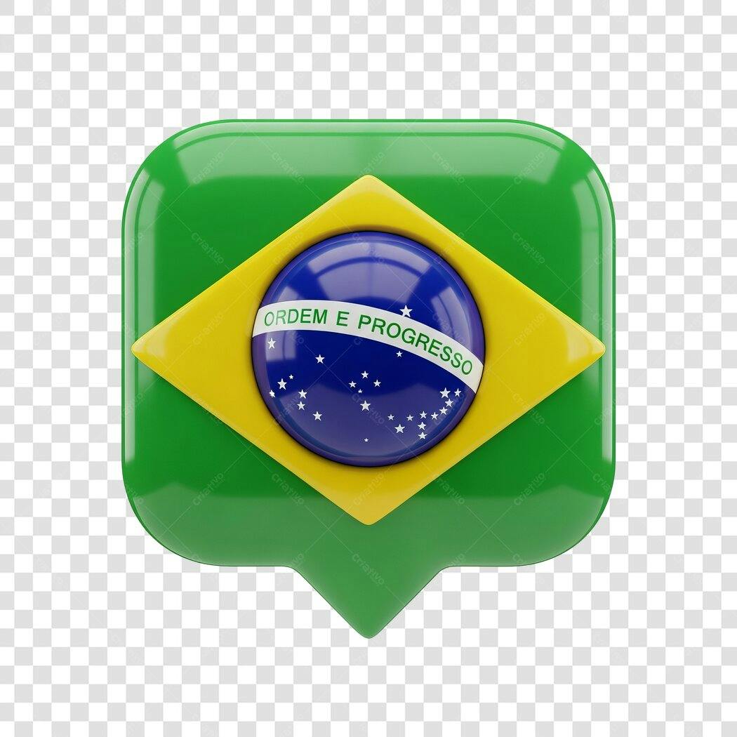 Ícone Bandeira Brasil PNG com fundo transparente