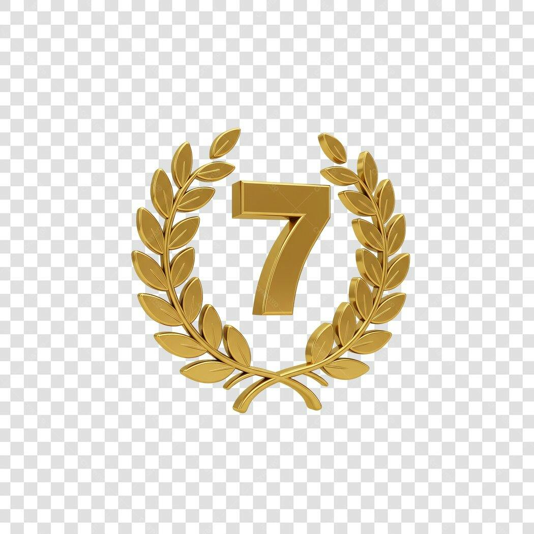 Logo 7 Anos PNG com fundo transparente