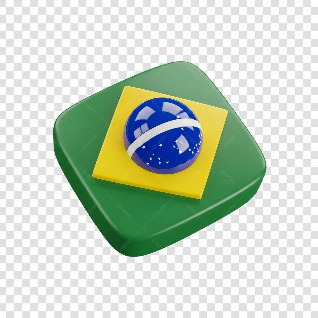 Ícone Bandeira Brasil PNG com fundo transparente