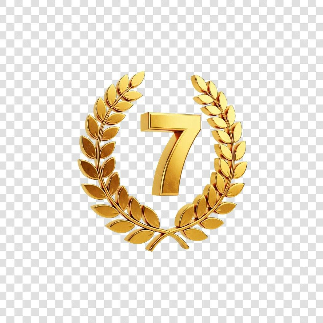 Logo 7 anos PNG com fundo transparente