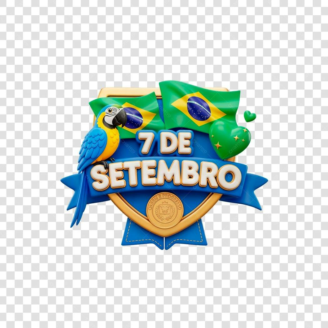 Banner 7 de Setembro PNG com fundo transparente