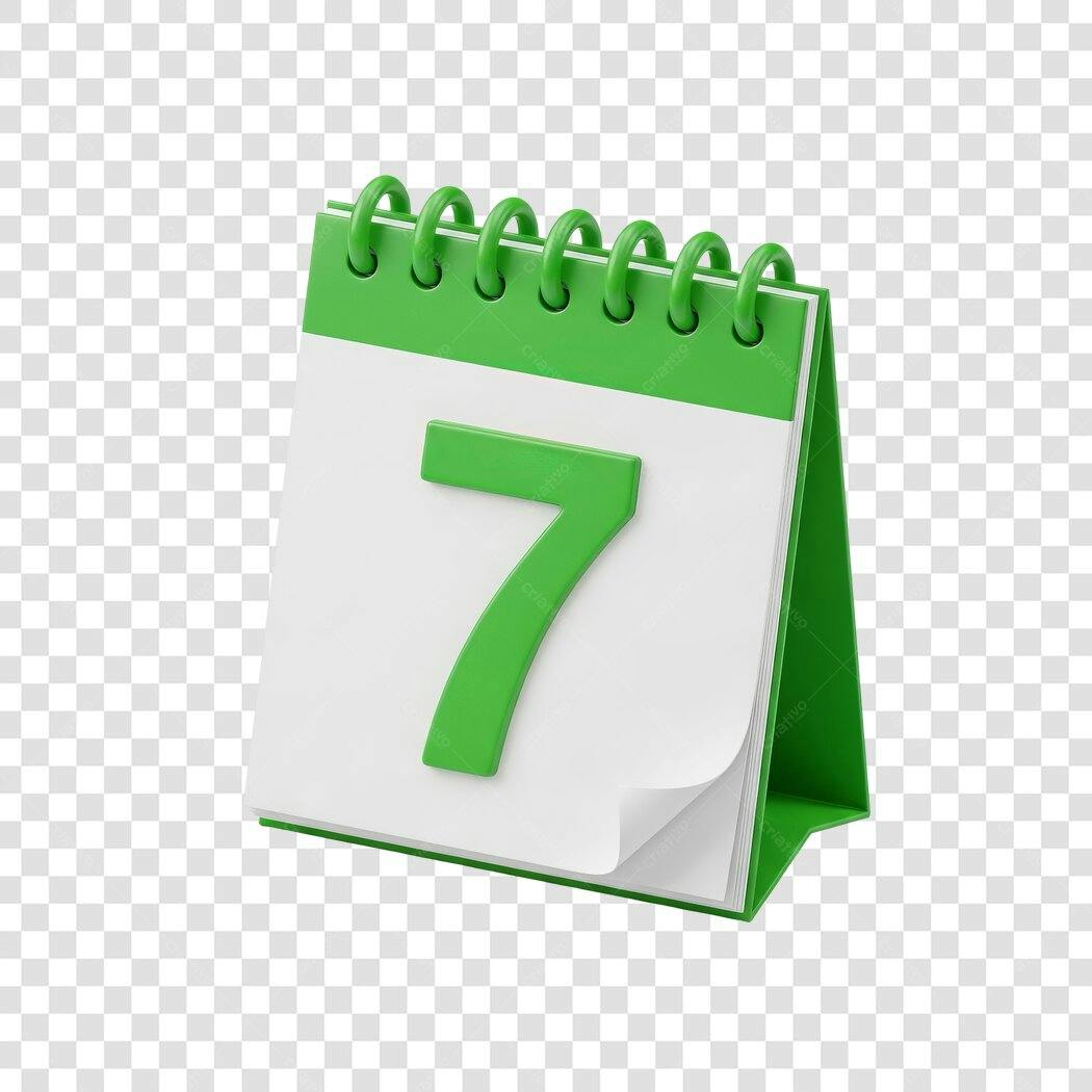 Calendário de Mesa PNG com fundo transparente