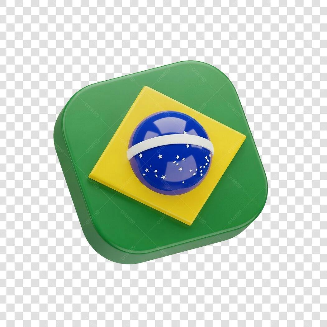 Ícone Bandeira Brasil PNG com fundo transparente