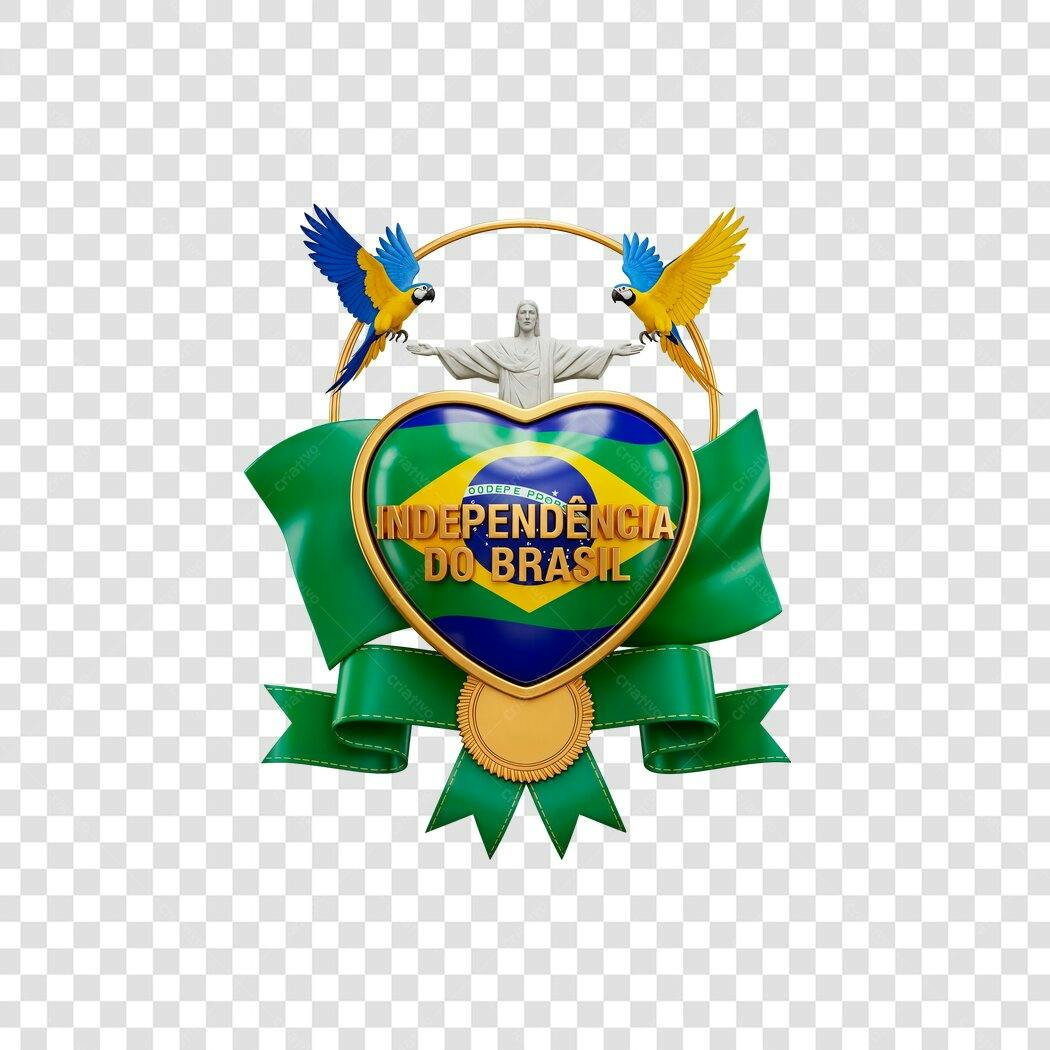Banner 7 de Setembro Independência Brasil PNG com fundo transparente
