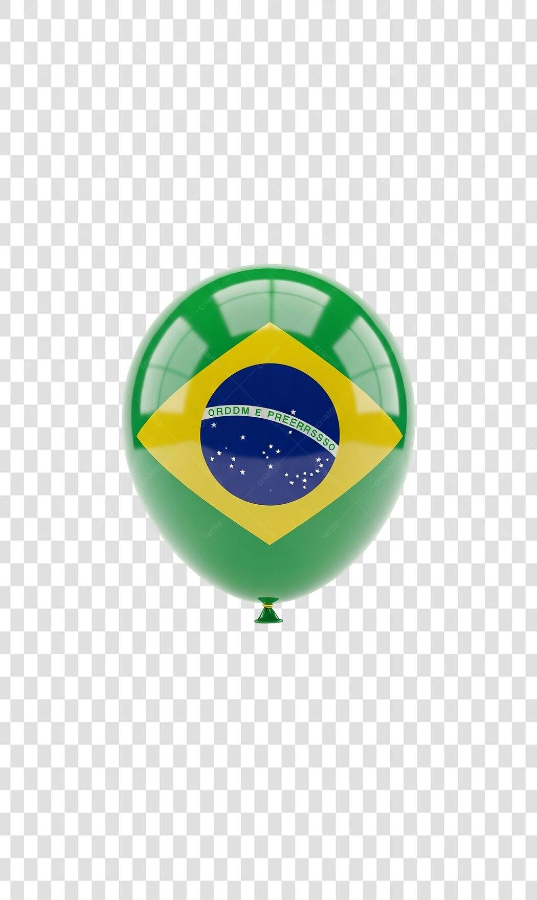 Balão Bandeira Brasil PNG com fundo transparente