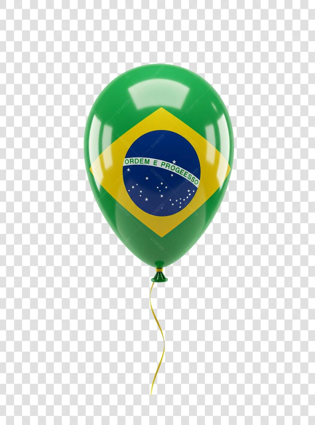 Balão Bandeira Brasil PNG com fundo transparente