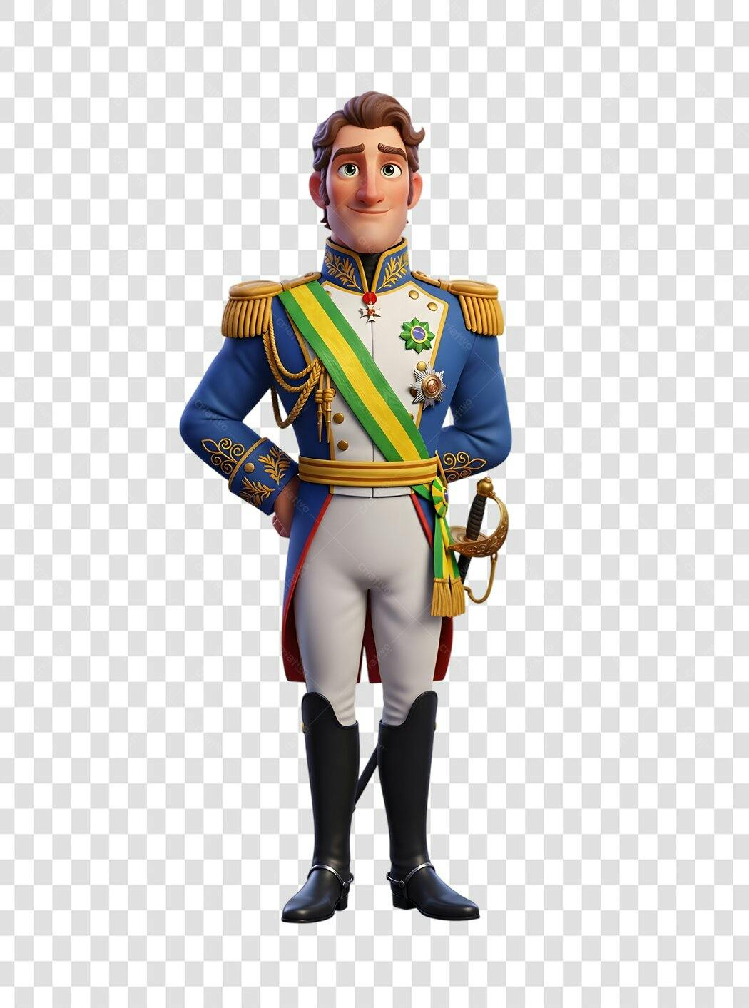 Ilustração PNG com fundo transparente Rei D Pedro I