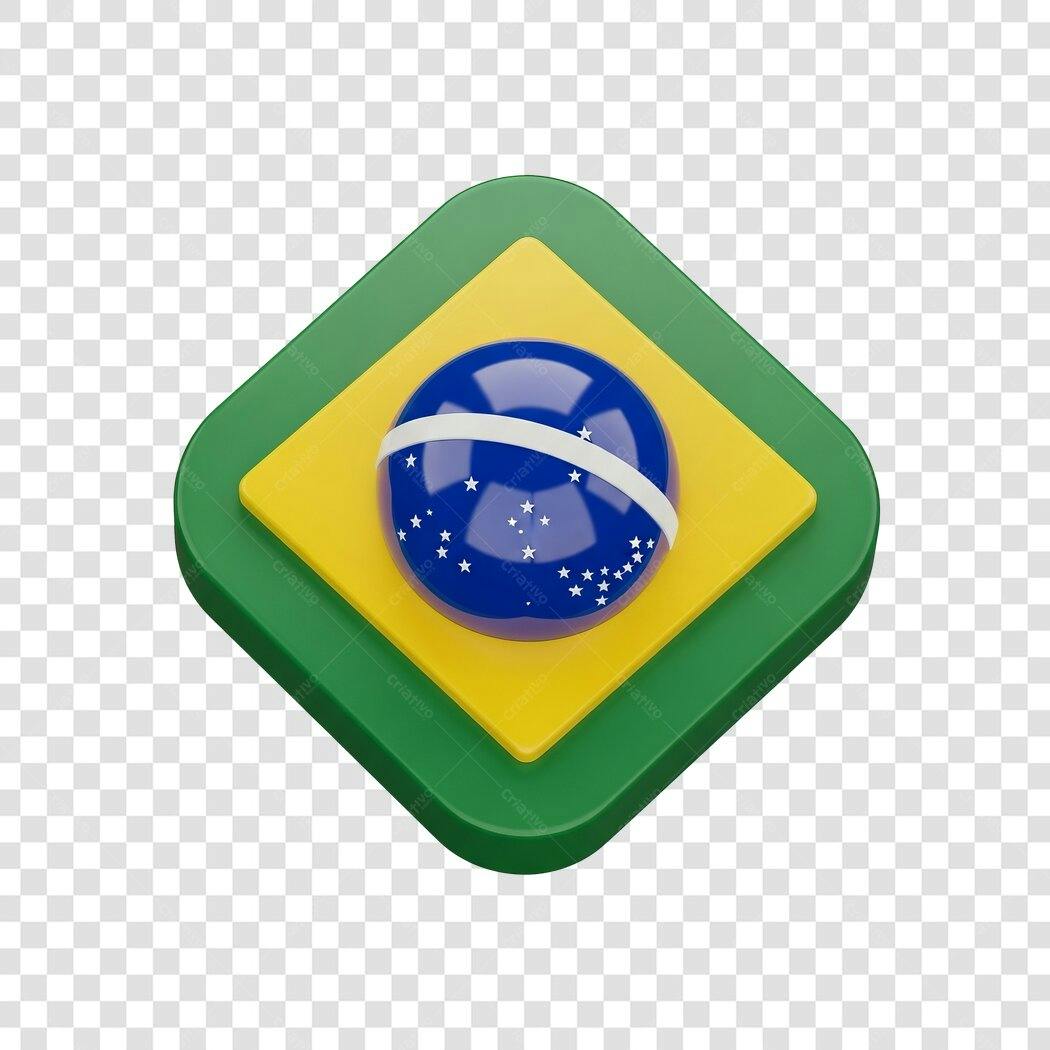 Ícone Bandeira Brasil PNG com fundo transparente