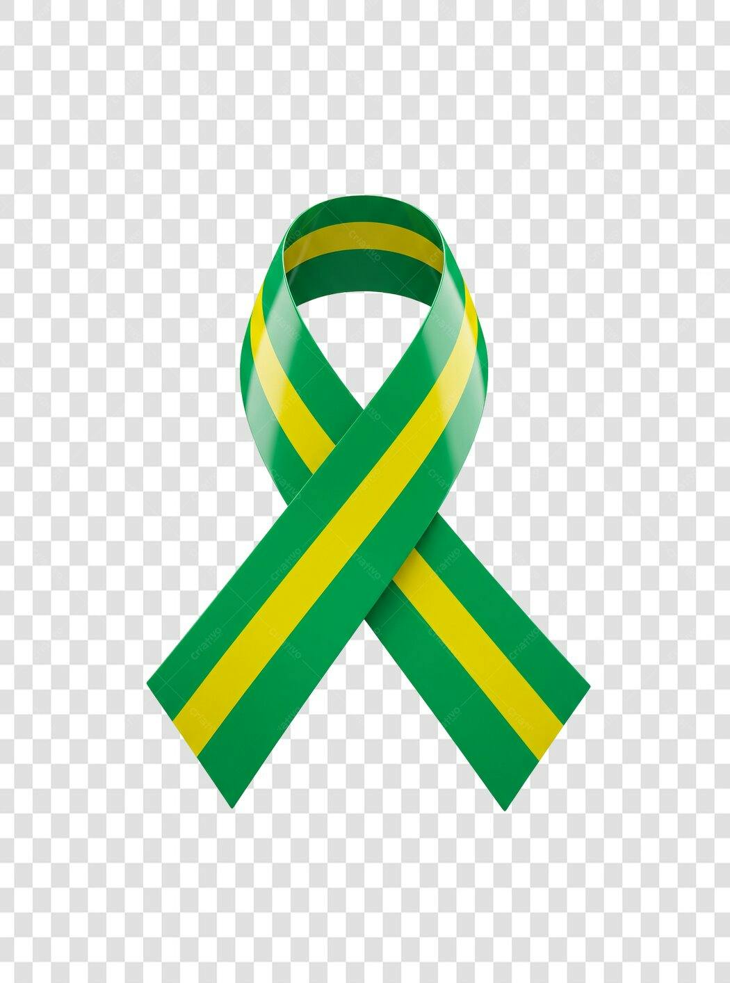Banner Conscientização Verde e Amarelo PNG com fundo transparente