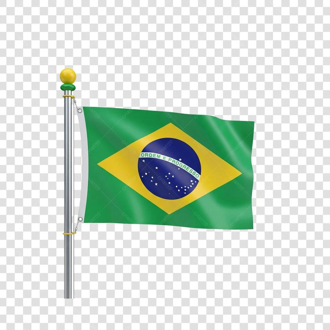 Banner Bandeira Brasil PNG com fundo transparente