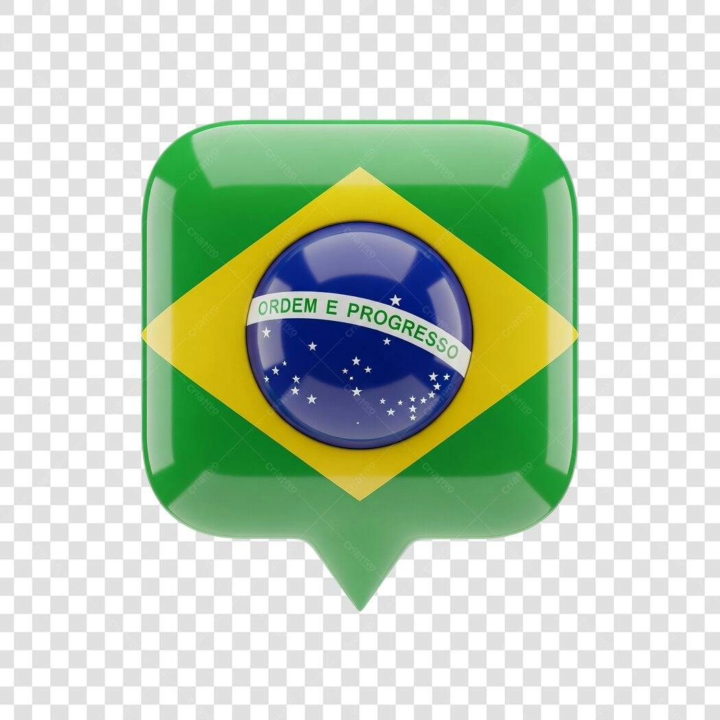 Ícone Bandeira Brasil PNG com fundo transparente