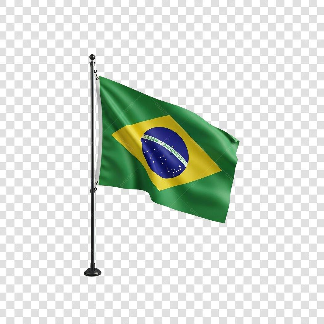 Banner com Bandeira do Brasil PNG com fundo transparente