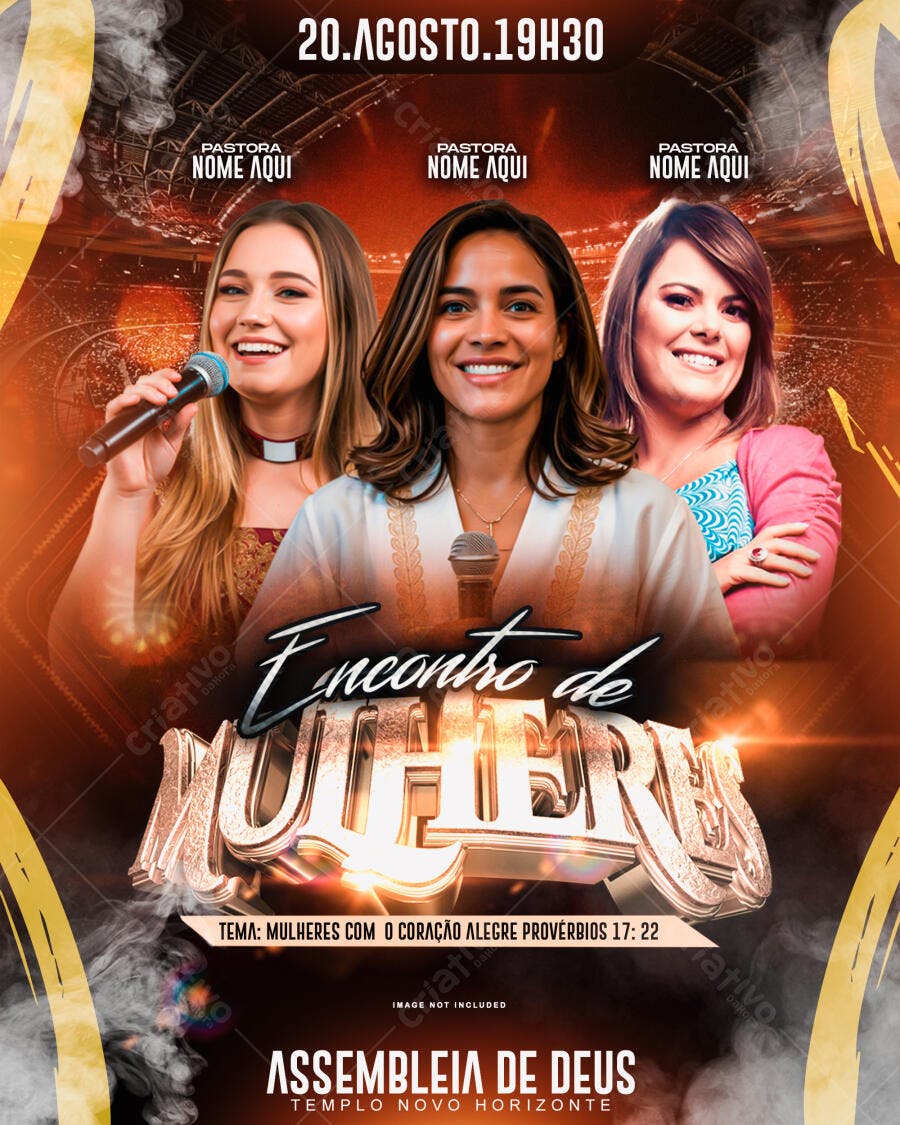 Flyer para Encontro de Mulheres PSD Editável