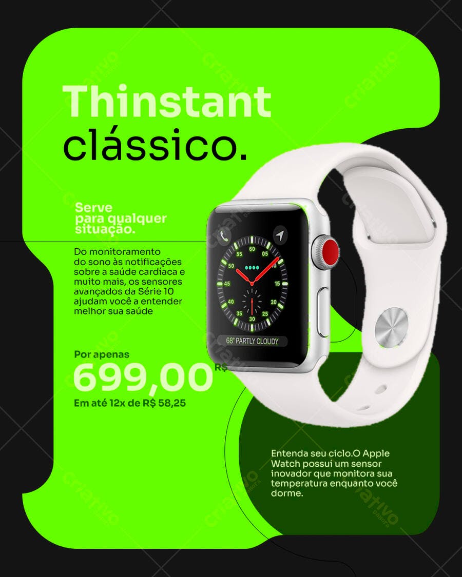 Flyer Promoção Apple Watch Série 10 PSD Editável