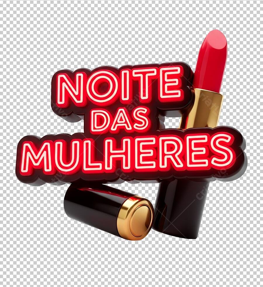 Banner Noite das Mulheres PNG com fundo transparente