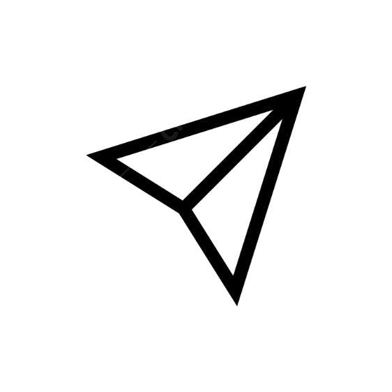 Ícone avião de papel PNG com fundo transparente