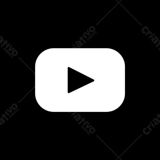 Ícone Play YouTube PNG com fundo transparente