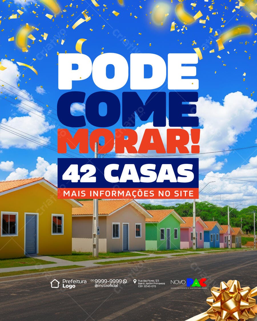 Flyer Imóveis para Lançamento de Casas PSD Editável