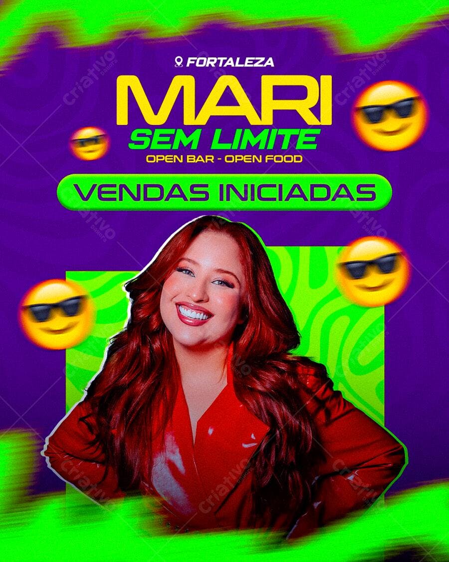Flyer para Evento Mari Sem Limite PSD Editável