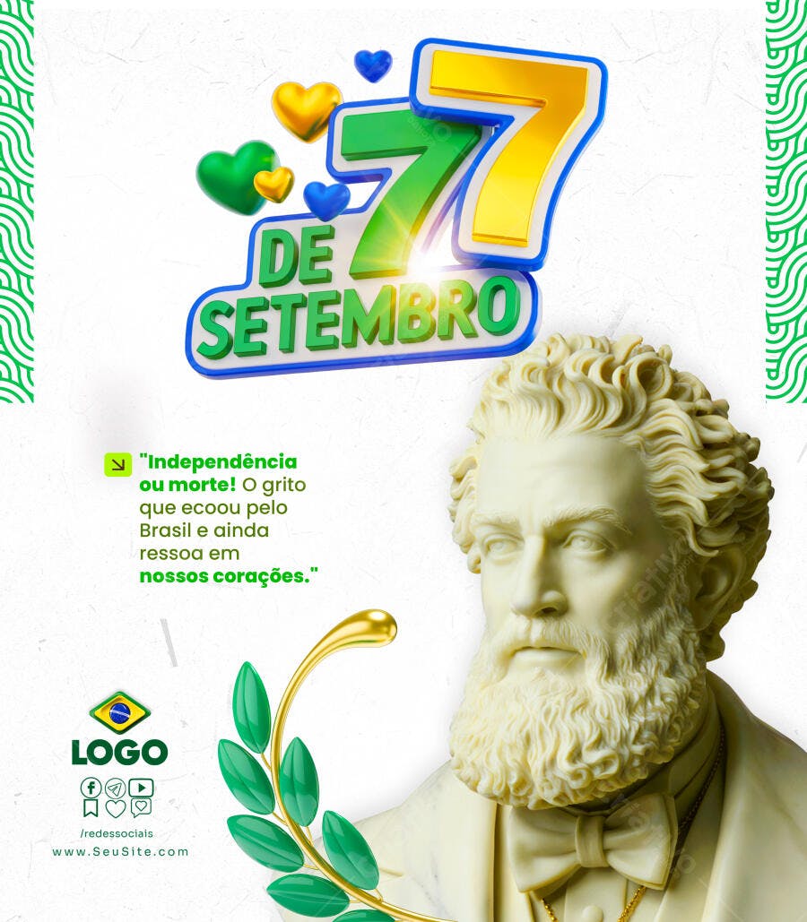 Flyer para 7 de Setembro PSD Editável