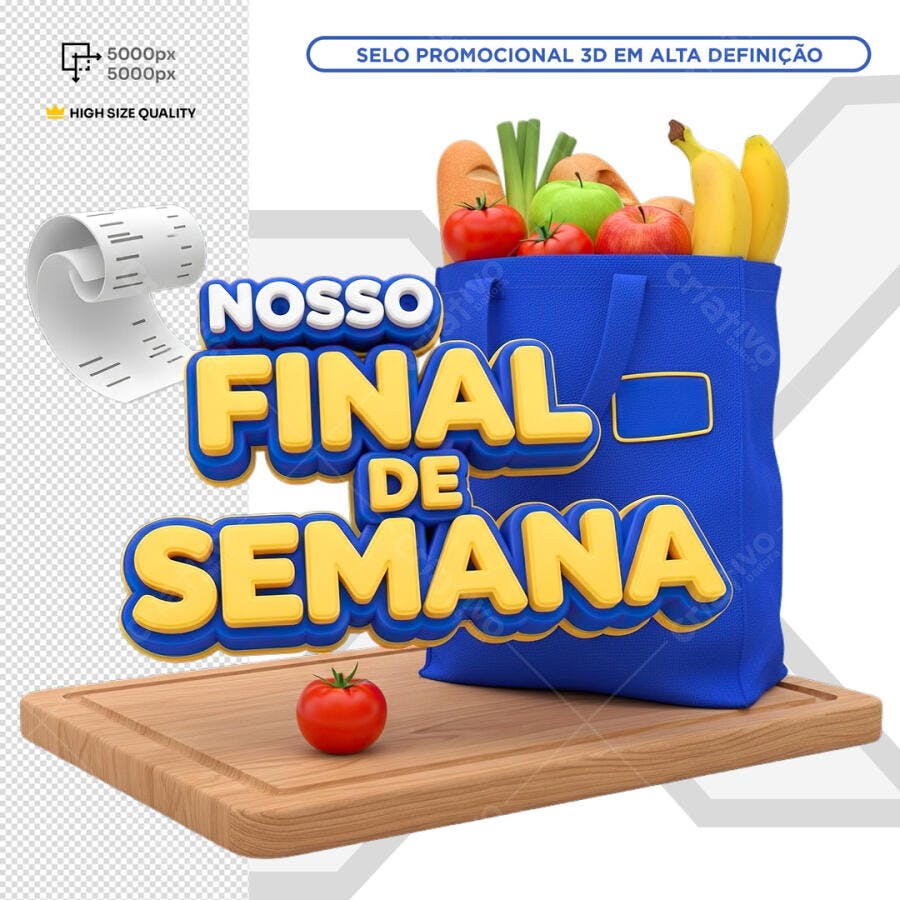 Selo Promocional Final de Semana PSD Editável