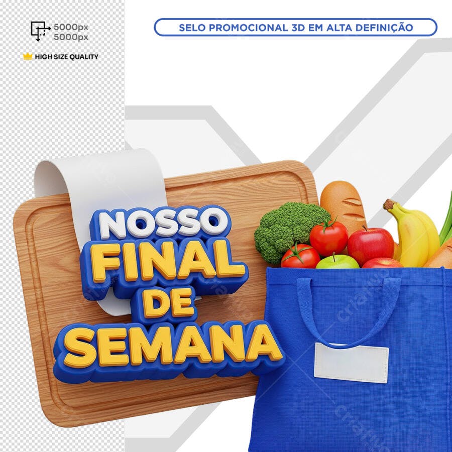 Selo Promocional Final de Semana PSD Editável