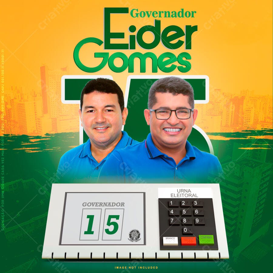 Flyer Eleitoral para Governador Eider Gomes PSD Editável