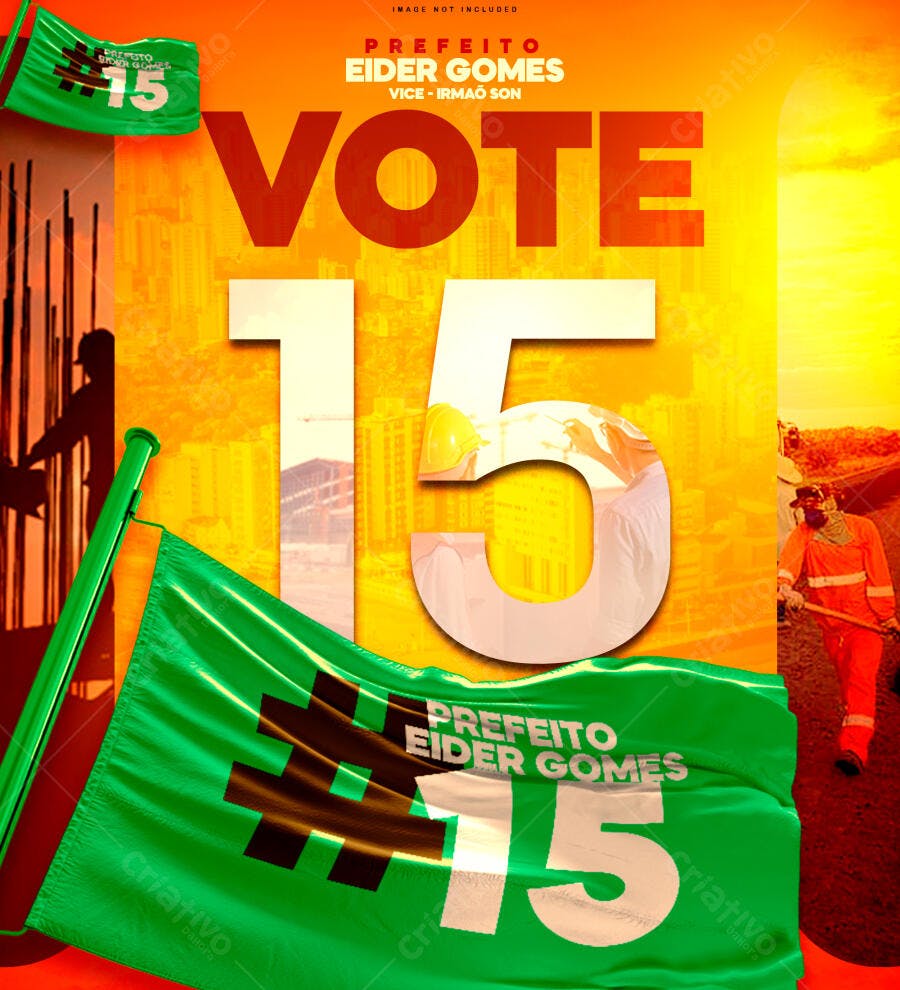 Flyer Eleições Prefeito PSD Editável