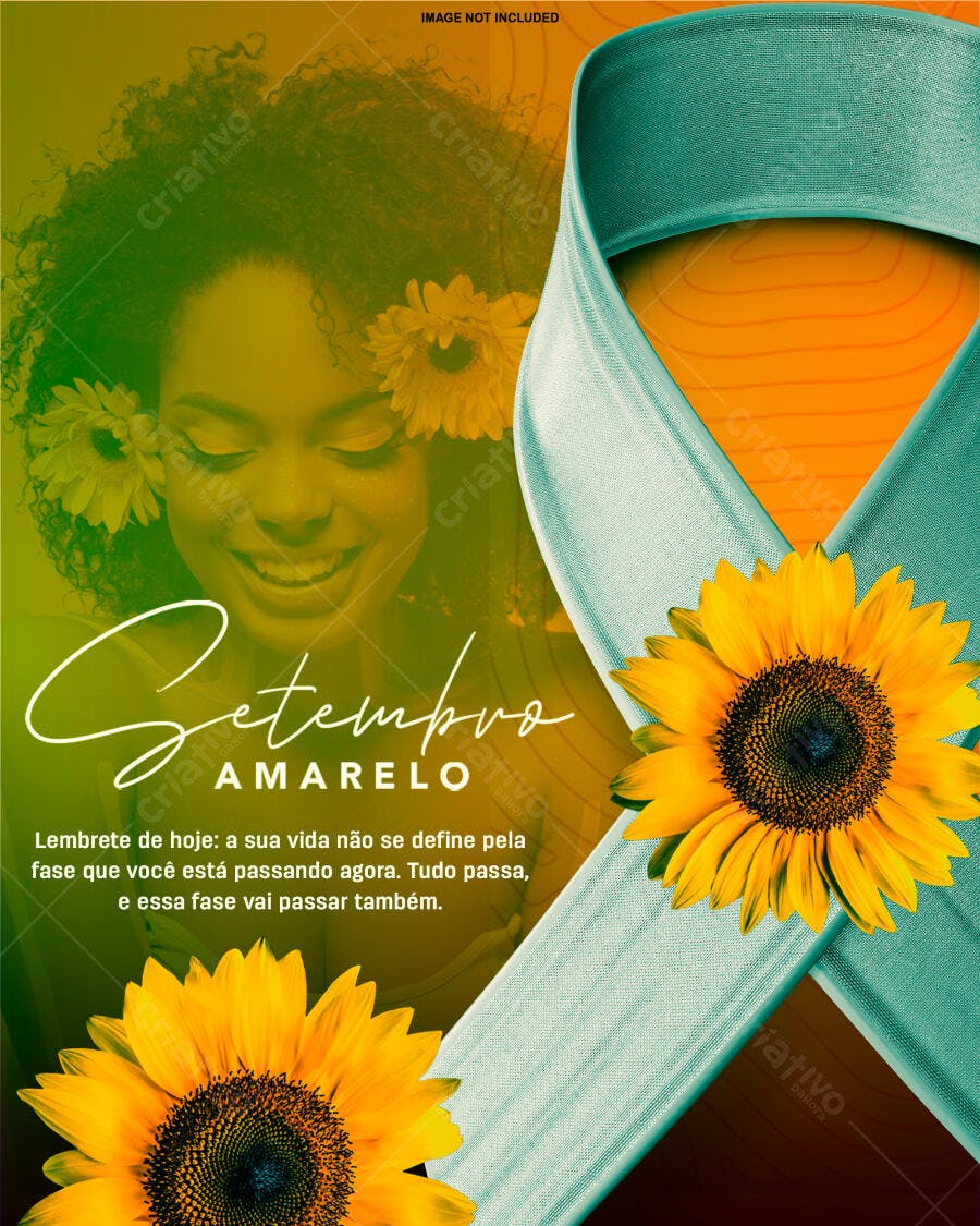 Post para Setembro Amarelo PSD Editável