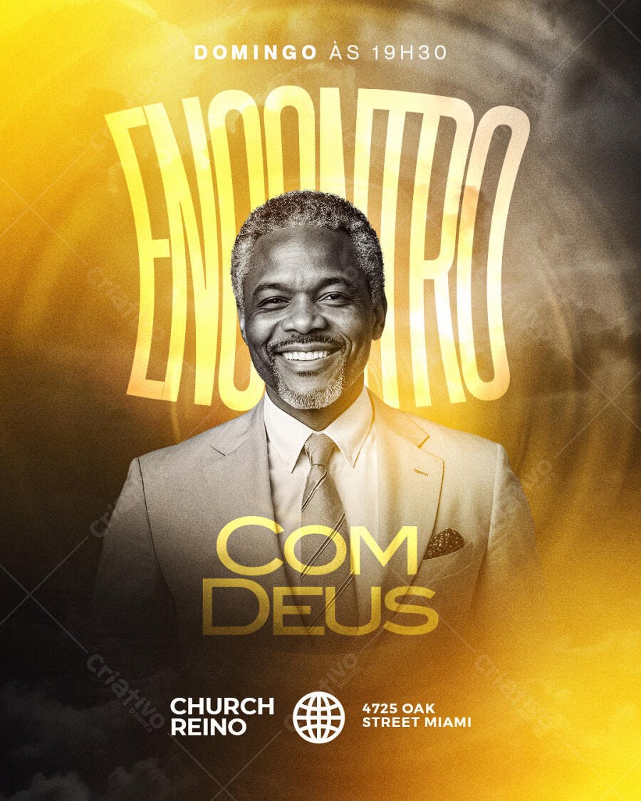 Flyer para Encontro com Deus PSD Editável