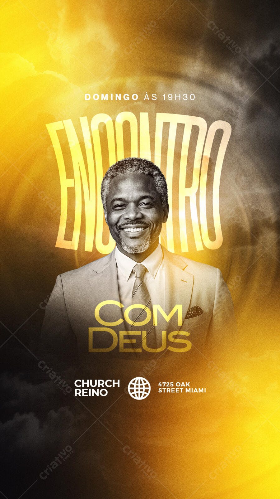 Flyer para Encontro com Deus PSD Editável