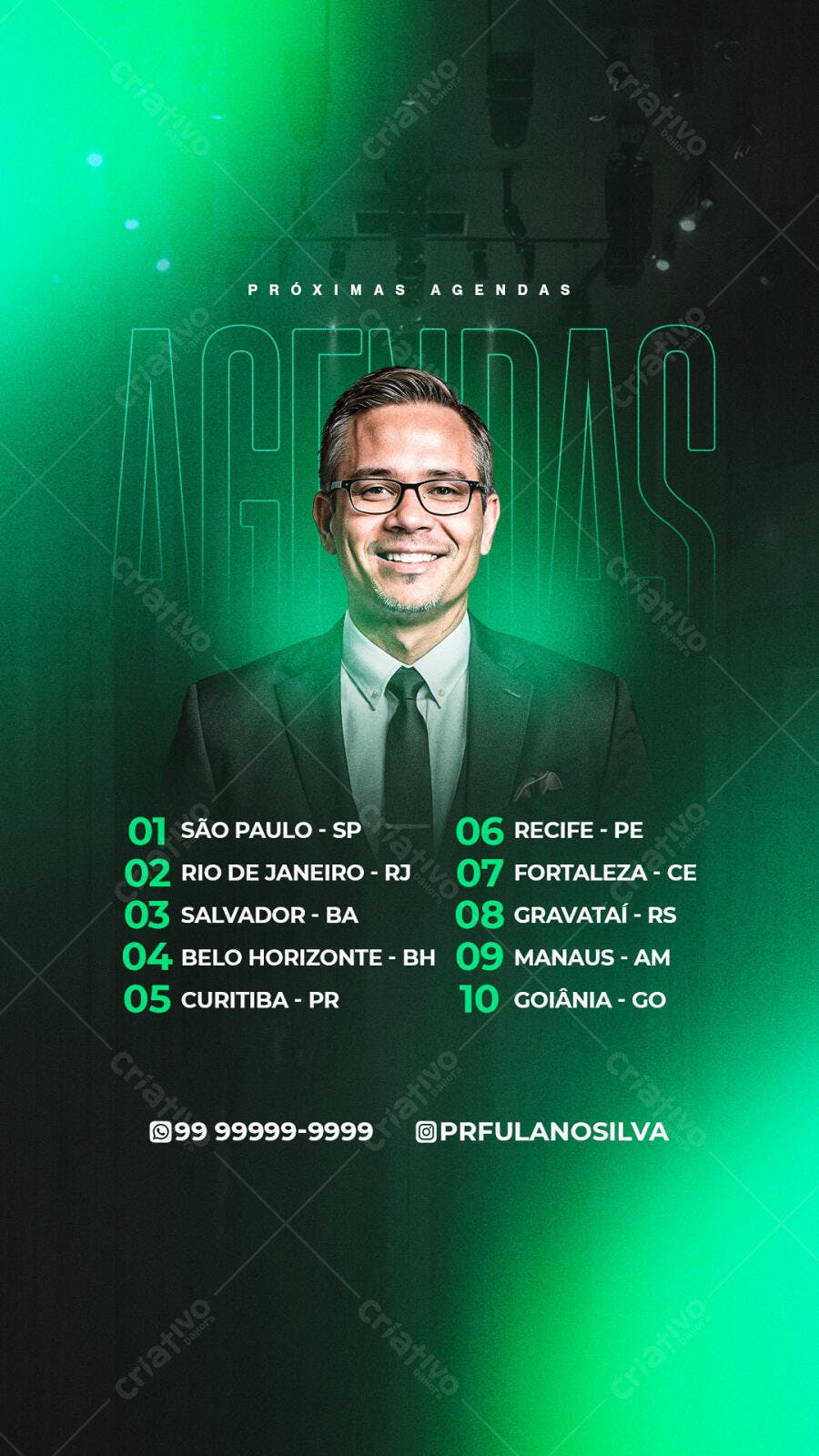 Flyer para Agenda de Eventos PSD Editável