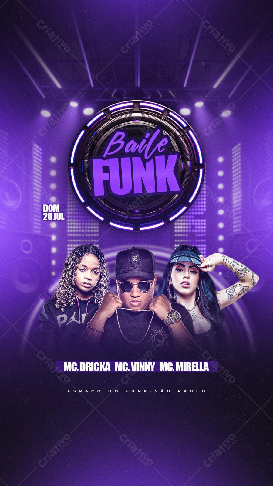 Flyer Baile Funk PSD Editável