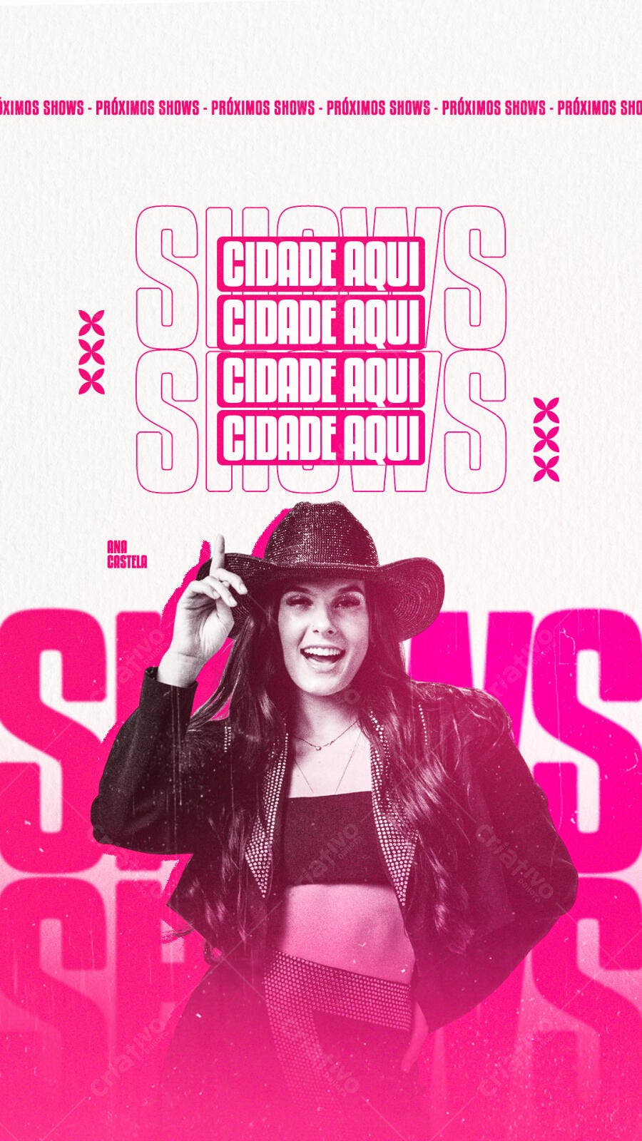 Flyer Shows Ana Castela PSD Editável