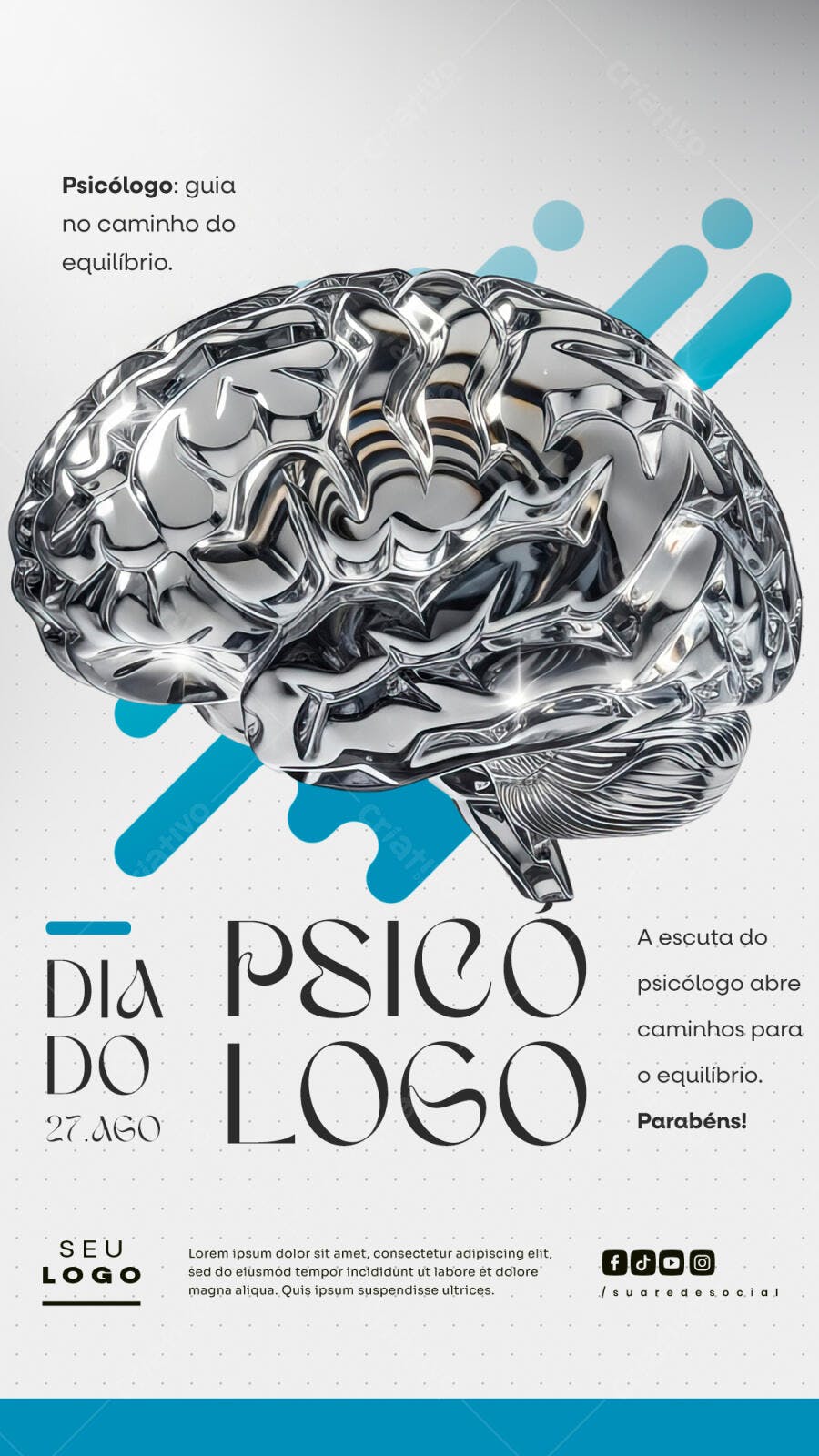 Flyer Dia do Psicólogo PSD Editável