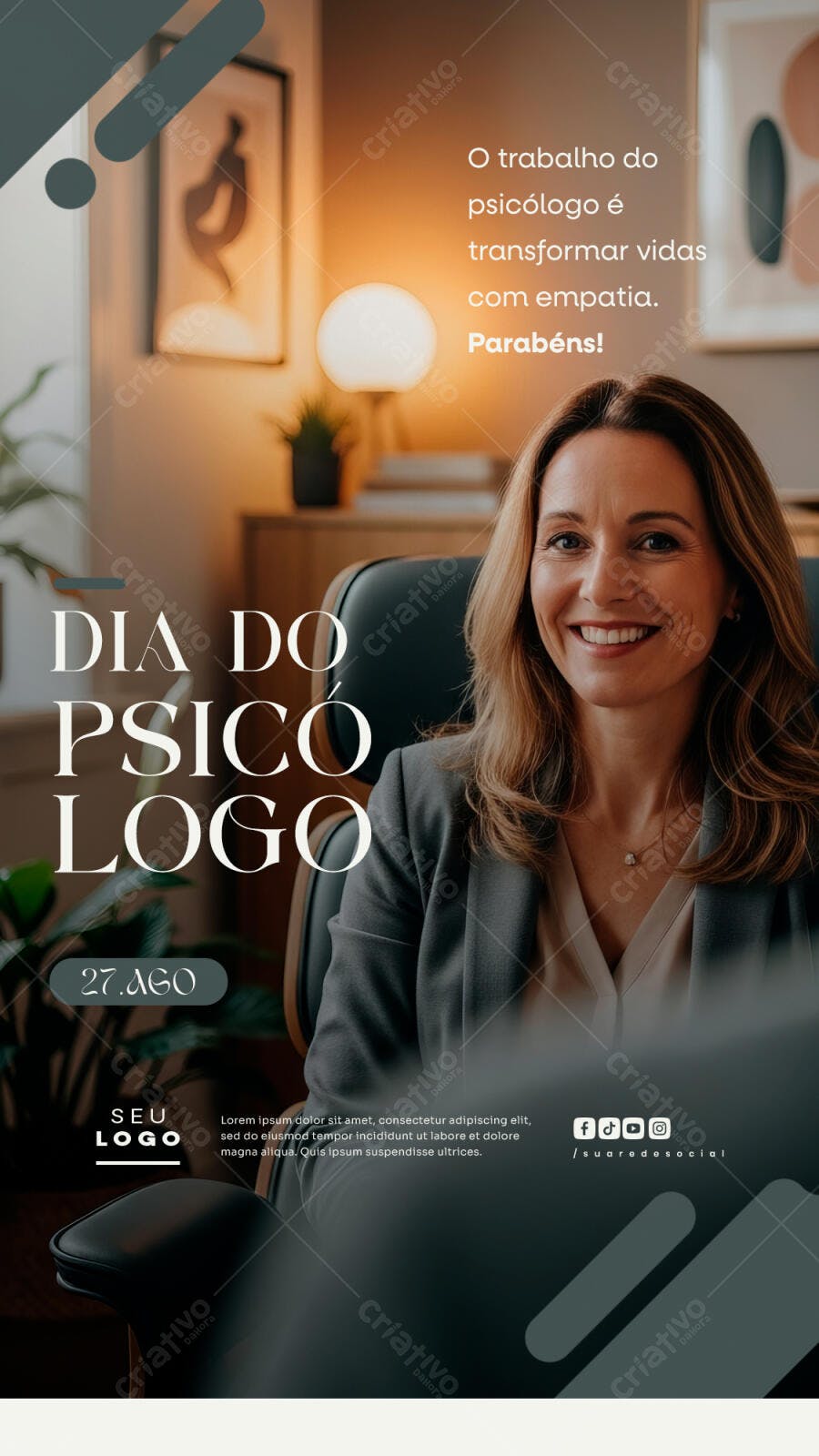 Flyer Dia do Psicólogo PSD Editável