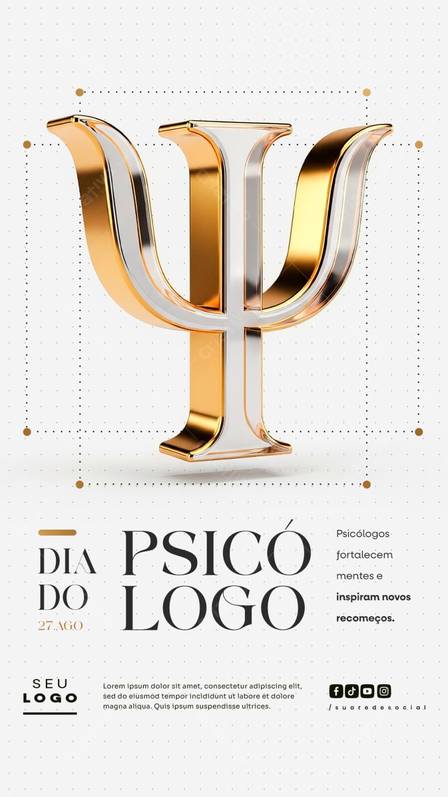 Flyer Dia do Psicólogo PSD Editável