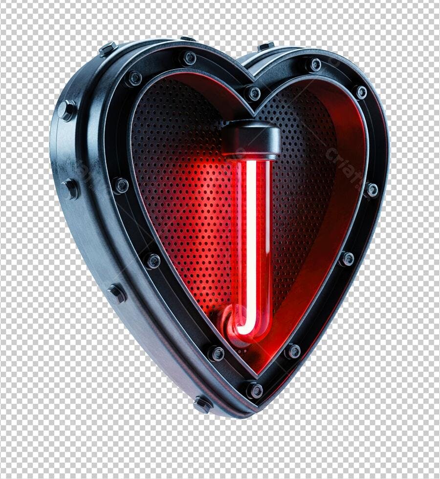 Icone Dia dos Namorados Neon PNG com fundo transparente