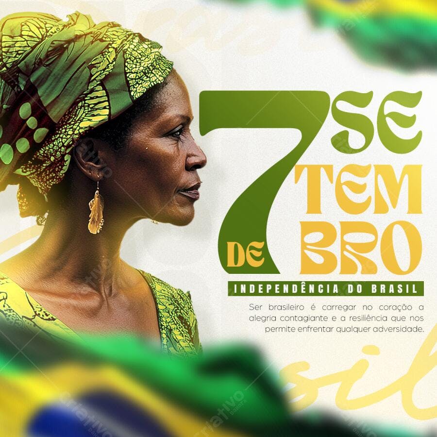 Flyer Independência do Brasil PSD Editável