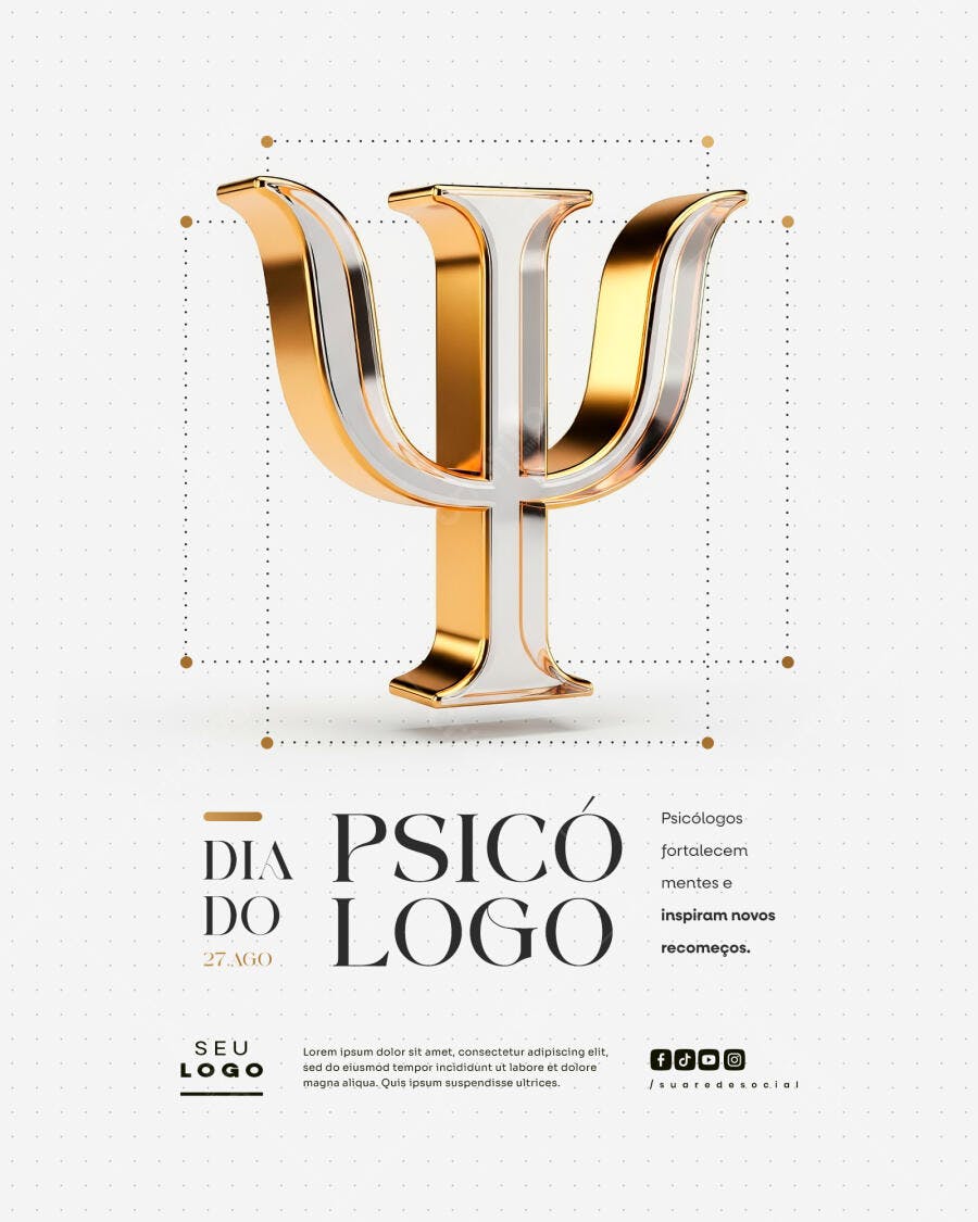 Flyer Dia do Psicólogo PSD Editável
