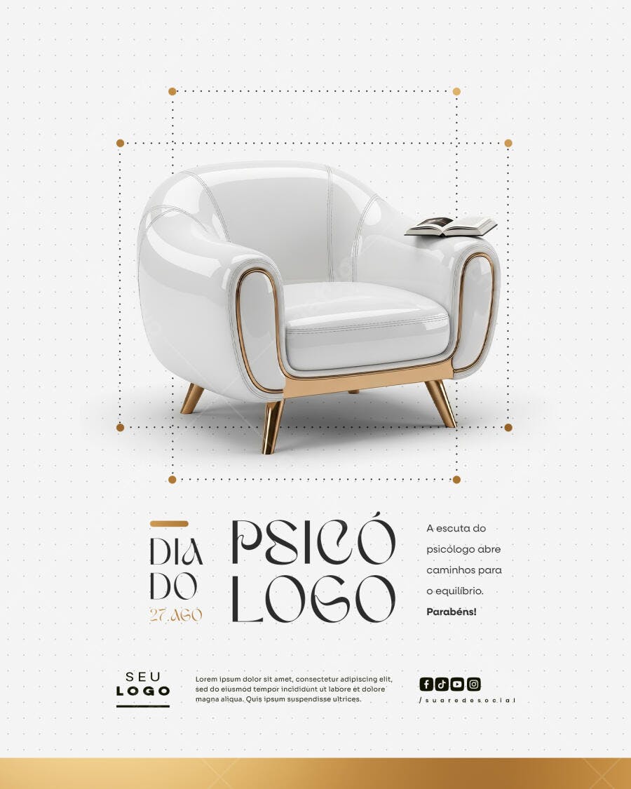 Flyer Dia do Psicólogo PSD Editável
