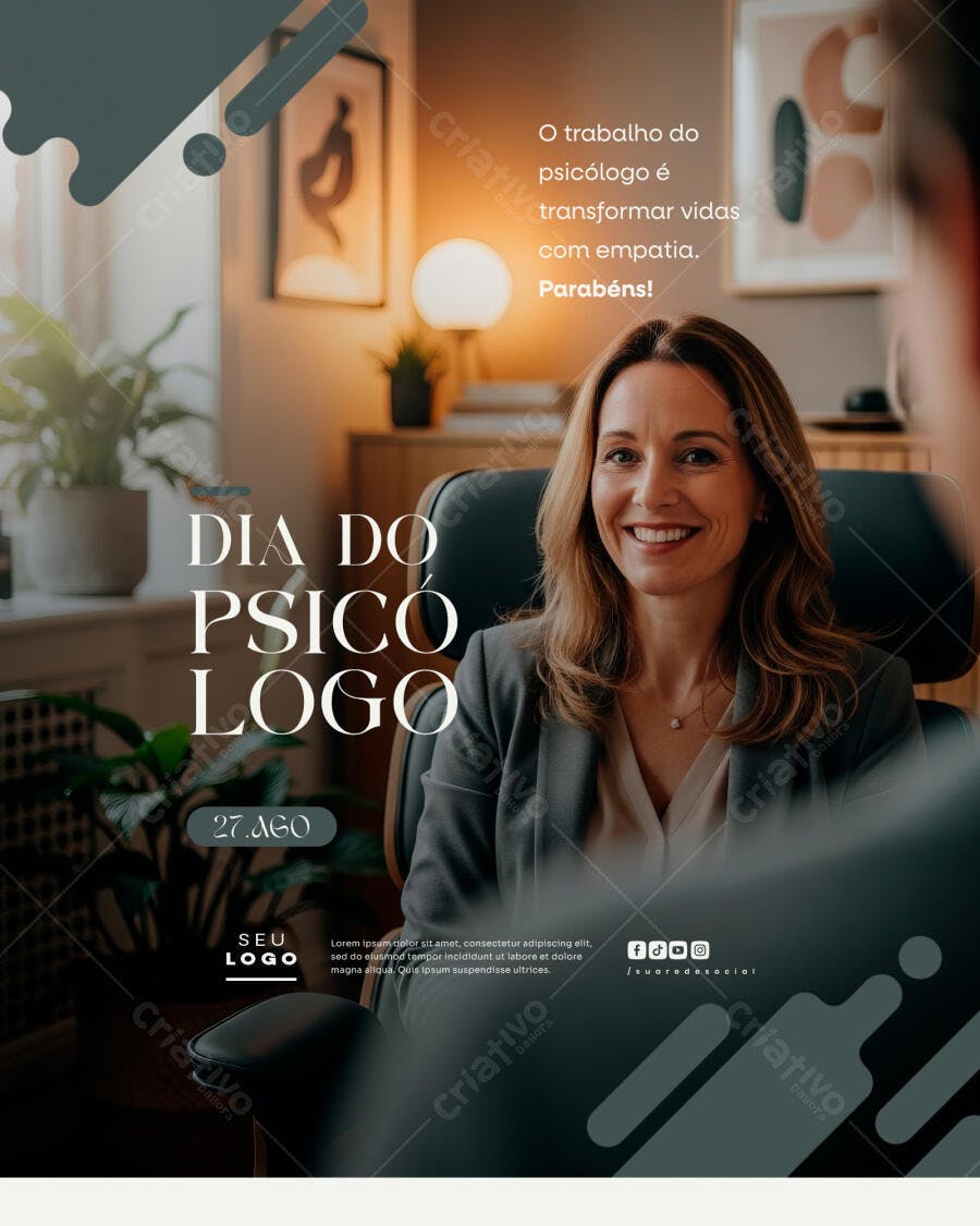 Flyer Dia do Psicólogo PSD Editável