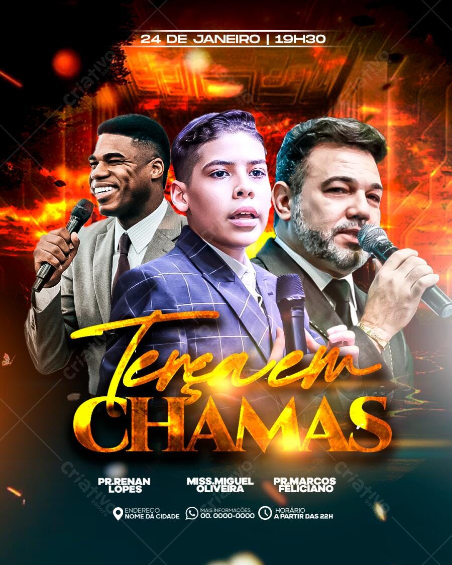 Flyer para Evento Gospel PSD Editável