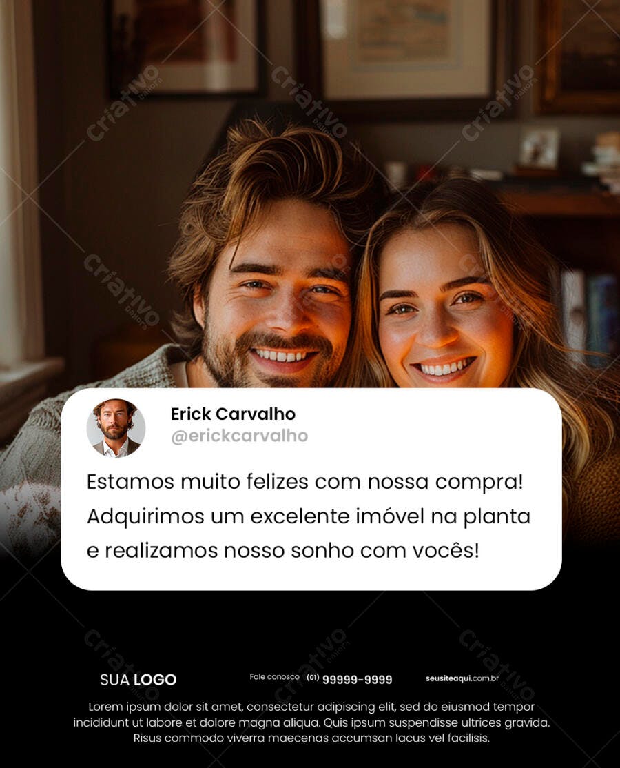 Postagem Redes Sociais Imóvel PSD Editável