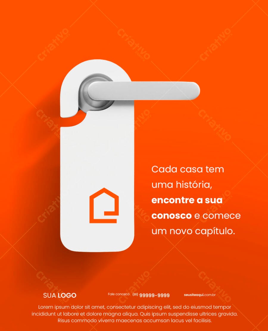 Tag de Porta para Imóveis PSD Editável